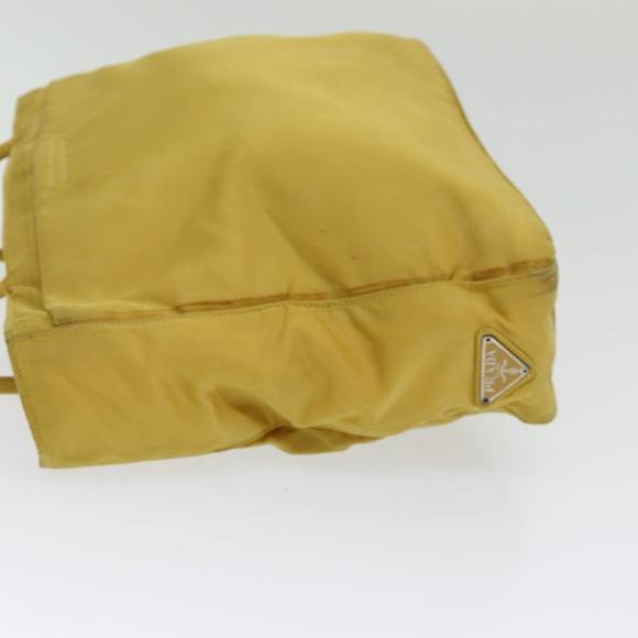 PRADA Tote Bag Nylon Yellow Silver Auth 84670 - Picture 4 of 16